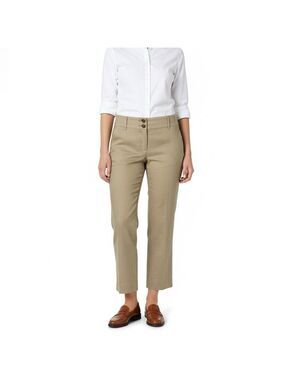 ZARA BASIC 100% Ramie Cropped Straight Leg Trousers US Sz 4